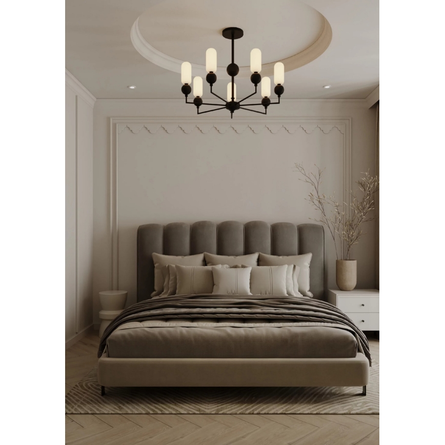 MAXLIGHT P0632 - Κρεμαστό φωτιστικό σε ράβδο NOVA 7xG9/7W/230V διάμ. 70 εκ. μαύρο