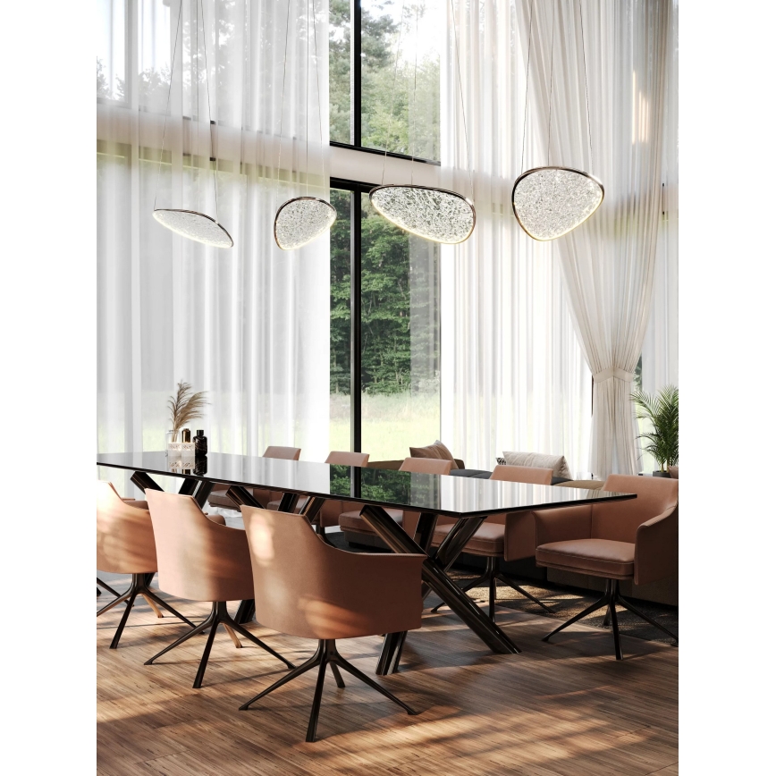 MAXLIGHT P0636D - Κρεμαστό φωτιστικό σε καλώδιο EMPIRE LED/17W/230V γυαλιστερό χρώμιο