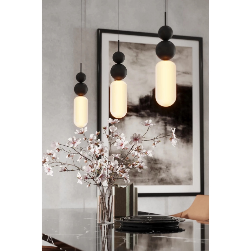 MAXLIGHT P0641 - Κρεμαστό φωτιστικό με καλώδιο NOVA 1xG9/12W/230V Ø 12 εκ. μαύρο