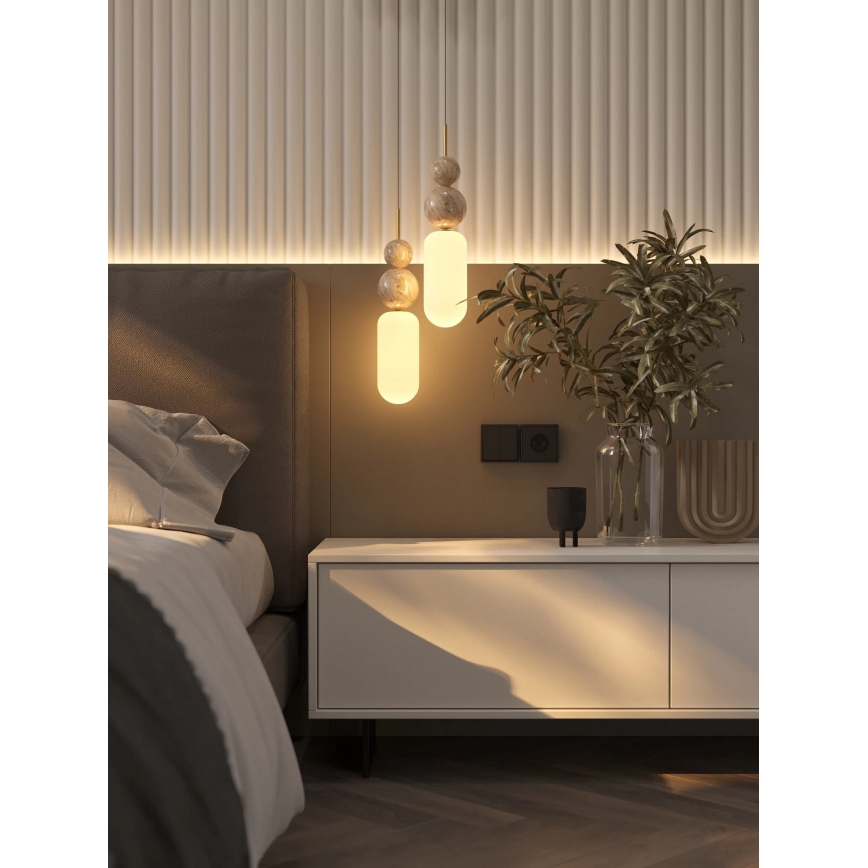 MAXLIGHT P0642 - Κρεμαστό φωτιστικό με καλώδιο NOVA 1xG9/12W/230V Ø 12 εκ., χρυσό
