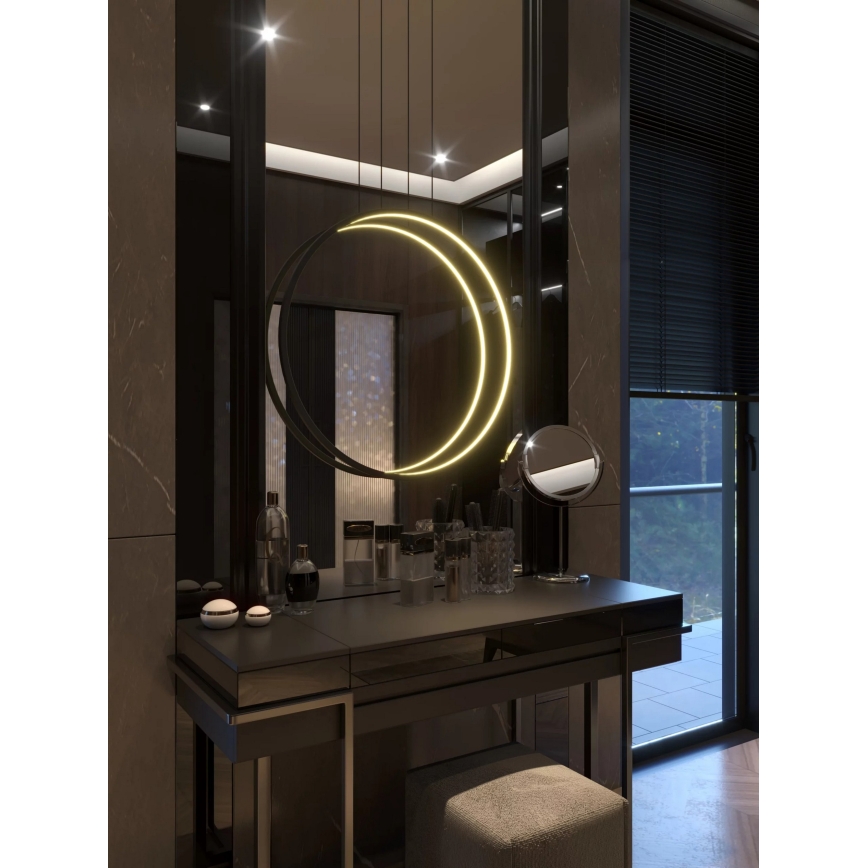 MAXLIGHT P0652 - LED κρεμαστό φωτιστικό μπάνιου με καλώδιο VISUAL VER LED/22W/230V IP44 μαύρο