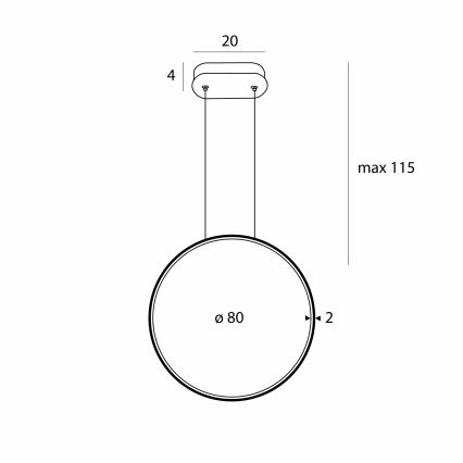 MAXLIGHT P0654 - LED κρεμαστό φωτιστικό μπάνιου με καλώδιο VISUAL VER LED/28W/230V IP44 λευκό
