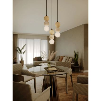 MAXLIGHT P0664 - Κρεμαστό φωτιστικό με καλώδιο ALICE 1xG9/7W/230V Ø 10 εκ. μαύρο/μπεζ