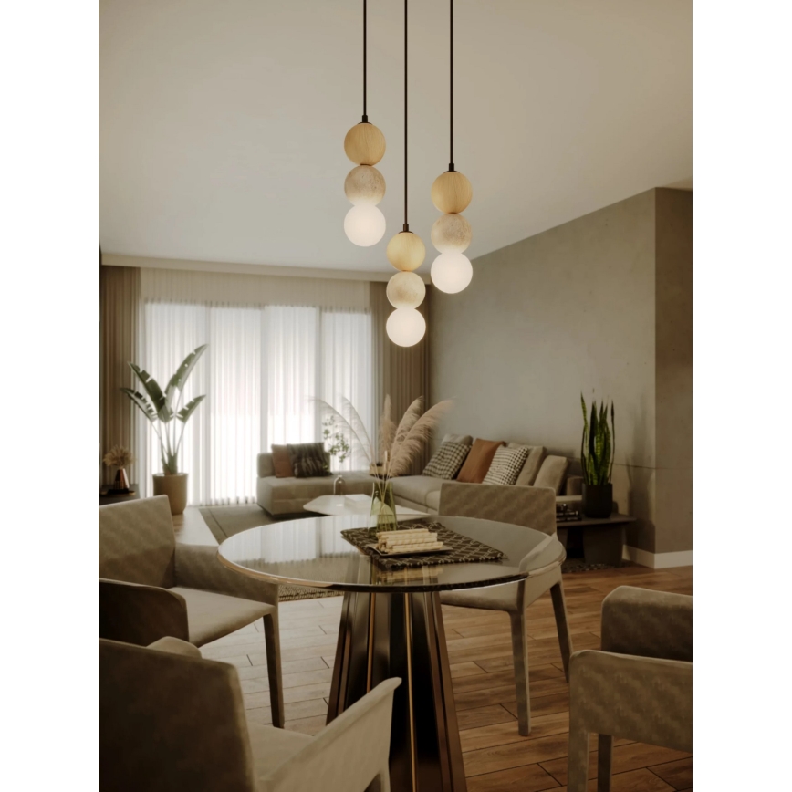 MAXLIGHT P0664 - Κρεμαστό φωτιστικό με καλώδιο ALICE 1xG9/7W/230V Ø 10 εκ. μαύρο/μπεζ