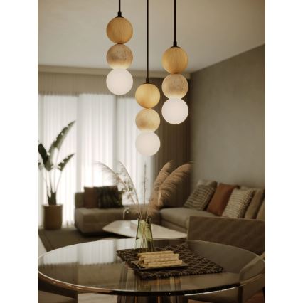 MAXLIGHT P0664 - Κρεμαστό φωτιστικό με καλώδιο ALICE 1xG9/7W/230V Ø 10 εκ. μαύρο/μπεζ
