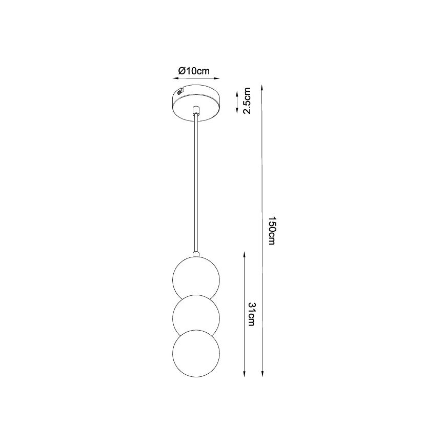 MAXLIGHT P0664 - Κρεμαστό φωτιστικό με καλώδιο ALICE 1xG9/7W/230V Ø 10 εκ. μαύρο/μπεζ