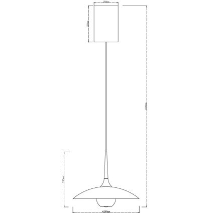 MAXLIGHT P0676 - LED κρεμαστό φωτιστικό σε καλώδιο MANUKA LED/12W/230V Ø 28 εκ. χρυσό/μαύρο