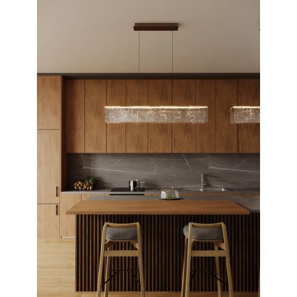 MAXLIGHT P0678 - LED κρεμαστό φωτιστικό με καλώδιο EVEREST LED/55W/230V καφέ