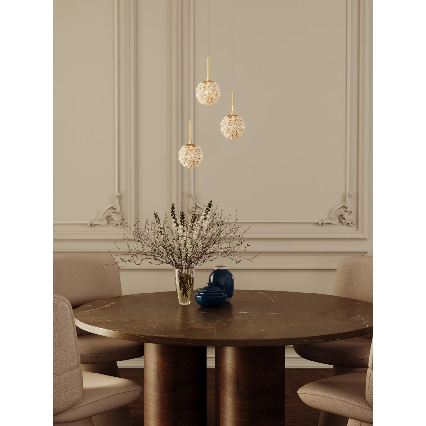 MAXLIGHT P0679 - Κρεμαστό φωτιστικό με καλώδιο RITA 1xG9/5W/230V διάμ. 12 εκ. χρυσό