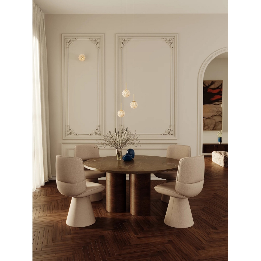 MAXLIGHT P0679 - Κρεμαστό φωτιστικό με καλώδιο RITA 1xG9/5W/230V διάμ. 12 εκ. χρυσό