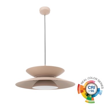 MAXLIGHT P0698 - LED κρεμαστό φωτιστικό με καλώδιο MAYUMI LED/12W/230V διάμ. 50 cm CRI 96 μπεζ