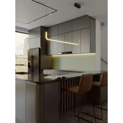 MAXLIGHT PO644 - Κρεμαστό φωτιστικό LED URUS LED/17W/230V, μαύρο