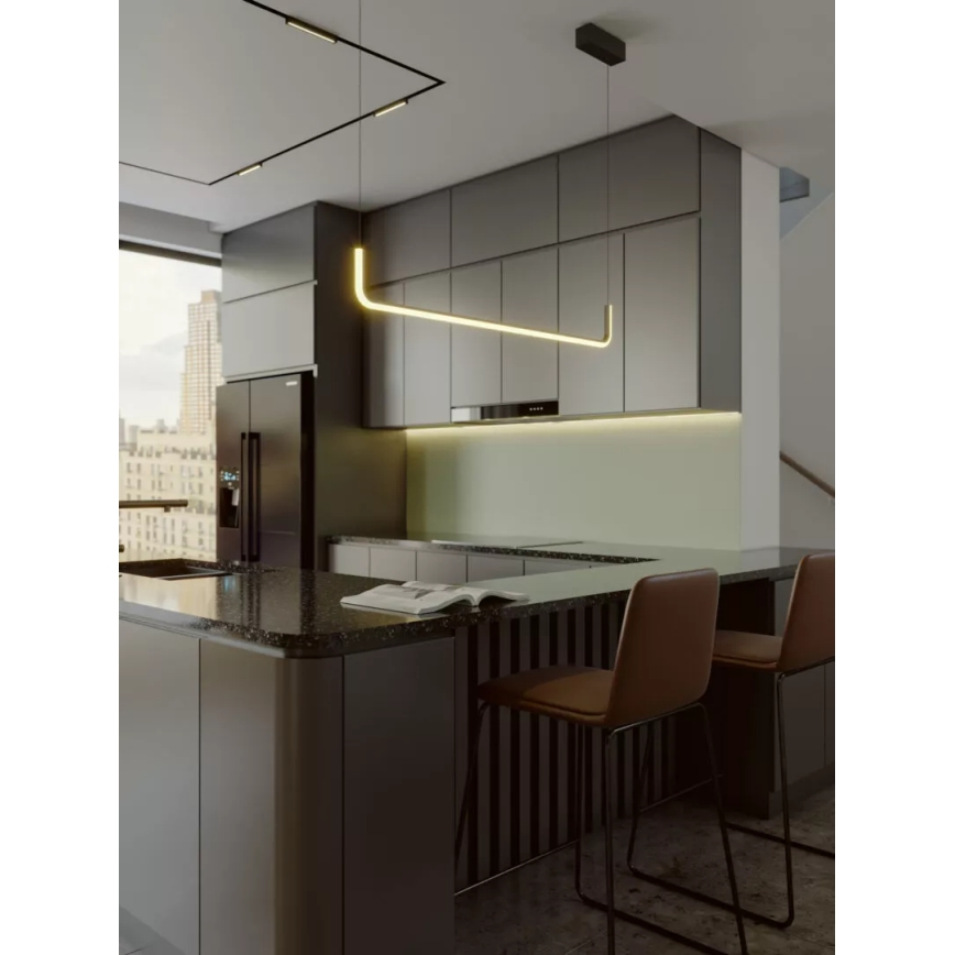 MAXLIGHT PO644 - Κρεμαστό φωτιστικό LED URUS LED/17W/230V, μαύρο