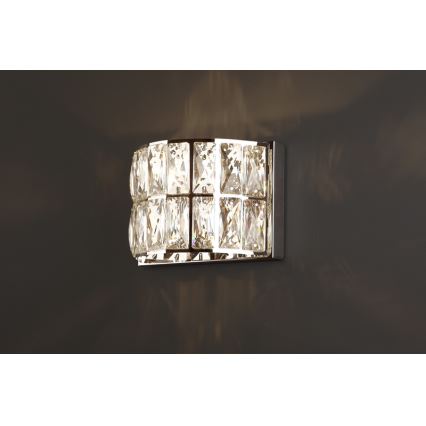 MAXLIGHT W0204 - Φωτιστικό τοίχου DIAMANTE 1xG9/42W/230V γυαλιστερό χρώμιο
