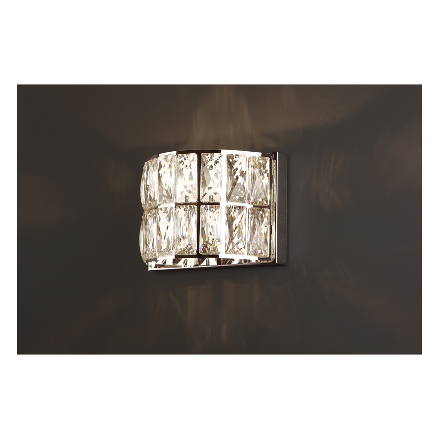 MAXLIGHT W0204 - Φωτιστικό τοίχου DIAMANTE 1xG9/42W/230V γυαλιστερό χρώμιο