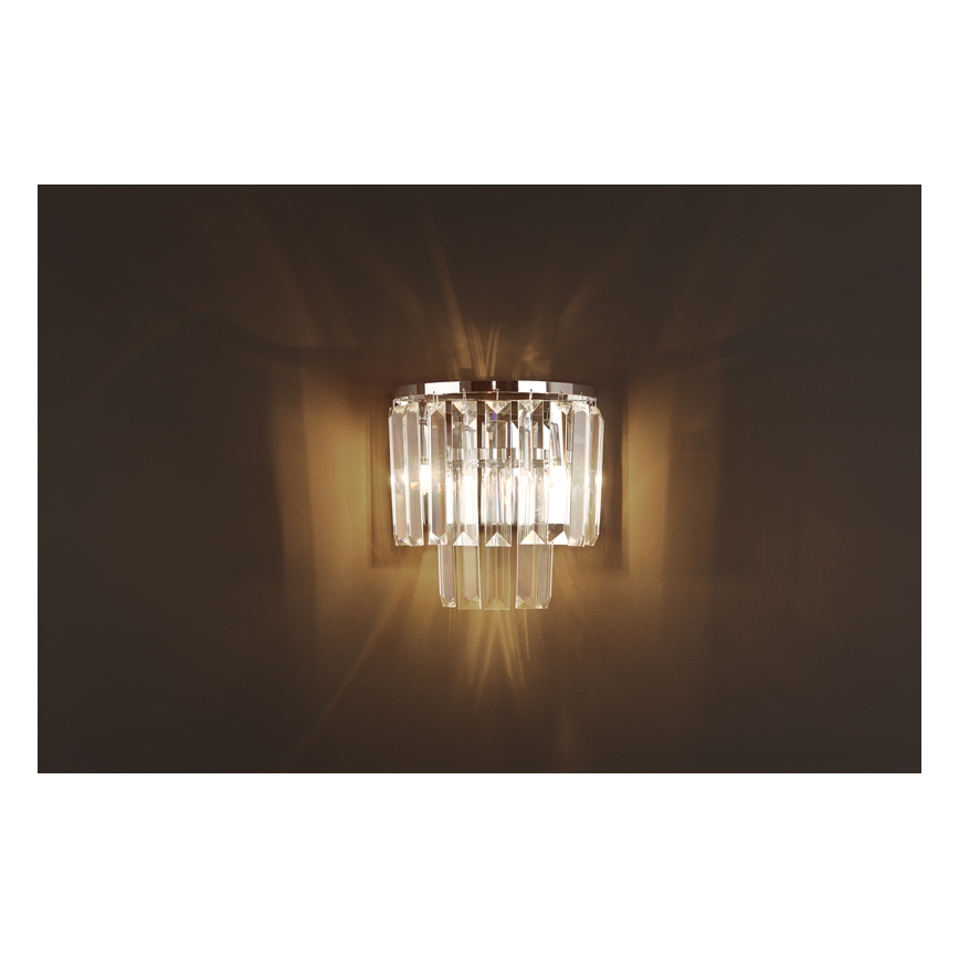 MAXLIGHT W0209 - Φωτιστικό τοίχου MONACO 2xG9/40W/230V γυαλιστερό χρώμιο