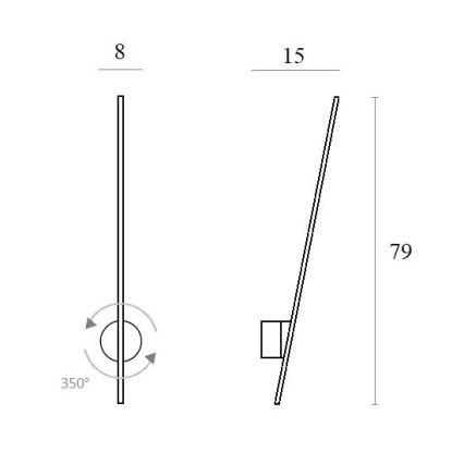MAXLIGHT W0212 - Επιτοίχιο φωτιστικό εξωτερικού χώρου LED ΑΡΑΧΝΗ LED/8,4W/230V IP44 λευκό