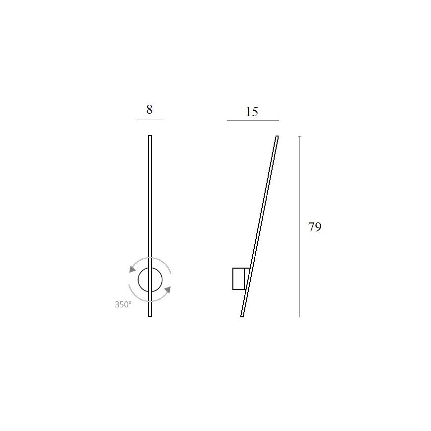 MAXLIGHT W0212 - Επιτοίχιο φωτιστικό εξωτερικού χώρου LED ΑΡΑΧΝΗ LED/8,4W/230V IP44 λευκό