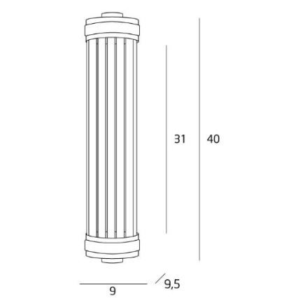 MAXLIGHT W0240 - Φωτιστικό τοίχου FLORENCE 2xE14/40W/230V χρυσό