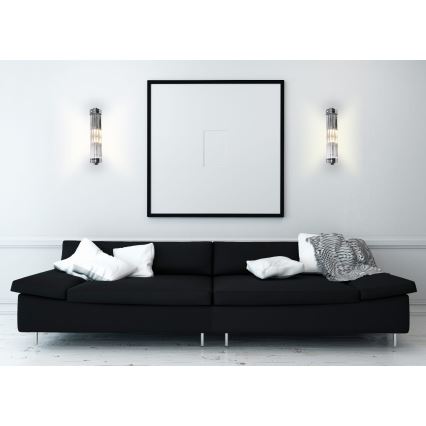 MAXLIGHT W0241 - Φωτιστικό τοίχου FLORENCE 2xE14/40W/230V γυαλιστερό χρώμιο