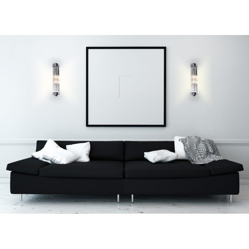 MAXLIGHT W0241 - Φωτιστικό τοίχου FLORENCE 2xE14/40W/230V γυαλιστερό χρώμιο