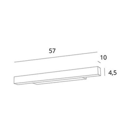 MAXLIGHT W0264 - LED Dimmable φωτισμός καθρέφτη μπάνιου LINEAR LED/18W/230V 57 cm IP44 μαύρο