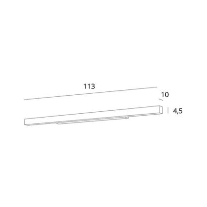 MAXLIGHT W0265 - LED Dimmable φωτισμός καθρέφτη μπάνιου LINEAR LED/36W/230V 113,5 cm IP44 λευκό