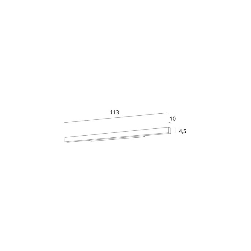 MAXLIGHT W0266 - LED Dimmable φωτισμός καθρέφτη μπάνιου LINEAR LED/36W/230V 113,5 cm IP44 μαύρο