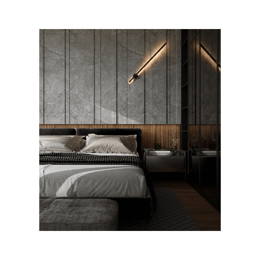 MAXLIGHT W0267 - Επιτοίχιο φωτιστικό εξωτερικού χώρου LED ΑΡΑΧΝΗ LED/8,4W/230V IP44 μαύρο