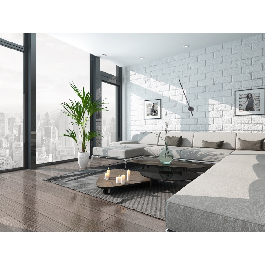 MAXLIGHT W0267 - Επιτοίχιο φωτιστικό εξωτερικού χώρου LED ΑΡΑΧΝΗ LED/8,4W/230V IP44 μαύρο