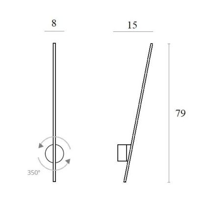 MAXLIGHT W0267 - Επιτοίχιο φωτιστικό εξωτερικού χώρου LED ΑΡΑΧΝΗ LED/8,4W/230V IP44 μαύρο