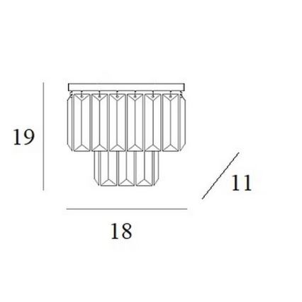 MAXLIGHT W0288 - Φωτιστικό τοίχου MONACO 2xG9/40W/230V χρυσό