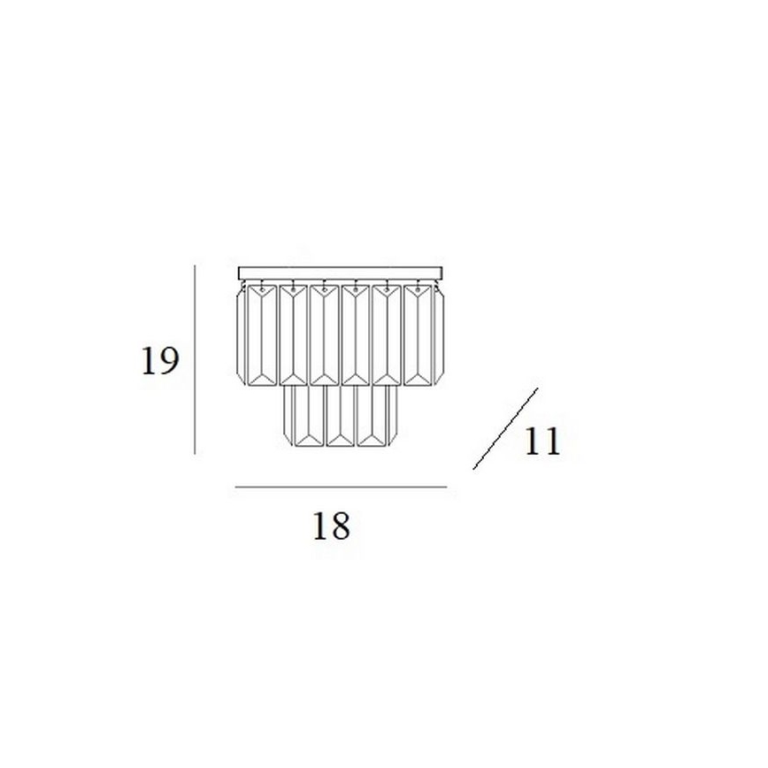 MAXLIGHT W0288 - Φωτιστικό τοίχου MONACO 2xG9/40W/230V χρυσό
