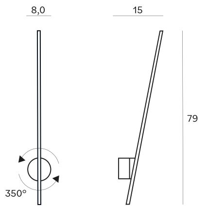 MAXLIGHT W0297 - Επιτοίχιο φωτιστικό εξωτερικού χώρου LED ΑΡΑΧΝΗ LED/8,4W/230V IP44 χρυσό
