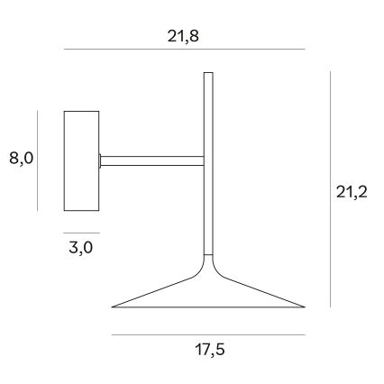 MAXLIGHT W0303 - Φωτιστικό τοίχου LED HANA LED/6W/230V μαύρο