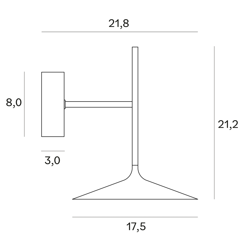 MAXLIGHT W0303 - Φωτιστικό τοίχου LED HANA LED/6W/230V μαύρο