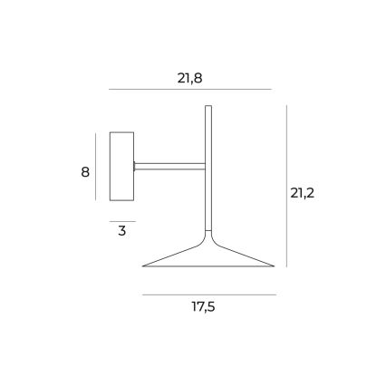 MAXLIGHT W0304 - Φωτιστικό τοίχου LED HANA LED/6W/230V χρυσό