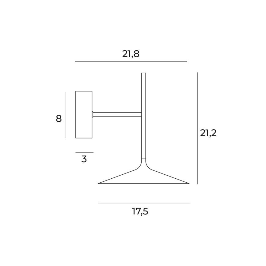 MAXLIGHT W0304 - Φωτιστικό τοίχου LED HANA LED/6W/230V χρυσό