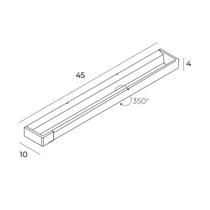 MAXLIGHT W0306 - Φωτιστικό τοίχου μπάνιου LED FLINK LED/12W/230V 45 cm IP44 λευκό