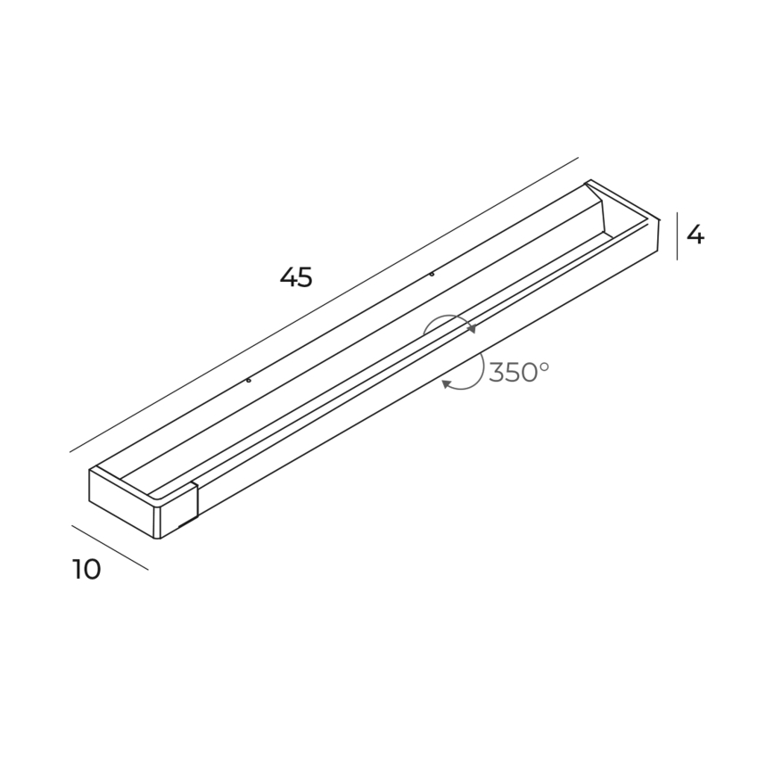 MAXLIGHT W0306 - Φωτιστικό τοίχου μπάνιου LED FLINK LED/12W/230V 45 cm IP44 λευκό