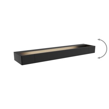 MAXLIGHT W0307 - Φωτιστικό τοίχου μπάνιου LED FLINK LED/12W/230V 45 cm IP44 μαύρο