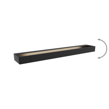 MAXLIGHT W0309 - Φωτιστικό τοίχου μπάνιου LED FLINK LED/18W/230V 60 cm IP44 μαύρο