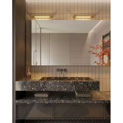 MAXLIGHT W0318 - Φωτιστικό τοίχου μπάνιου LED FLINK LED/12W/230V 45 cm IP44 χρυσό