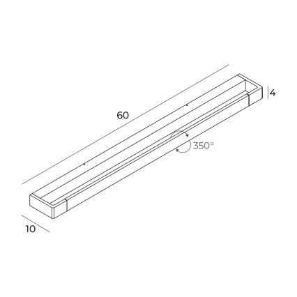 MAXLIGHT W0319 - Φωτιστικό τοίχου μπάνιου LED FLINK LED/18W/230V 60 cm IP44 χρυσό