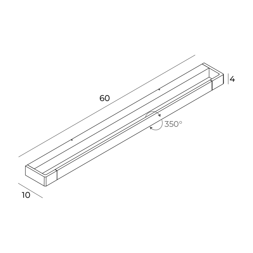 MAXLIGHT W0319 - Φωτιστικό τοίχου μπάνιου LED FLINK LED/18W/230V 60 cm IP44 χρυσό