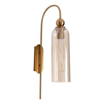 MAXLIGHT W0332 - Λάμπα τοίχου CAMPANILA 1xE27/40W/230V ορείχαλκος/μπεζ