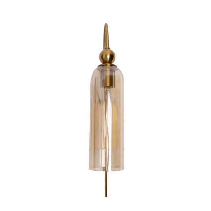 MAXLIGHT W0332 - Λάμπα τοίχου CAMPANILA 1xE27/40W/230V ορείχαλκος/μπεζ