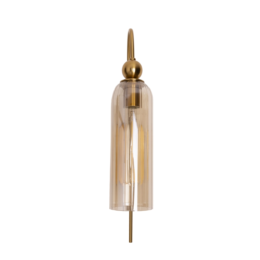 MAXLIGHT W0332 - Λάμπα τοίχου CAMPANILA 1xE27/40W/230V ορείχαλκος/μπεζ