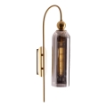 MAXLIGHT W0333 - Επιτοίχιο φωτιστικό CAMPANILA 1xE27/40W/230V ορείχαλκος/γκρι