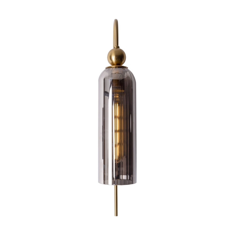 MAXLIGHT W0333 - Λάμπα τοίχου CAMPANILA 1xE27/40W/230V ορείχαλκος/γκρι